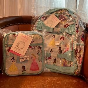 Pottery Barn Kids Disney Princess Large Mackenzie Backpack and Classic Lunch Bag